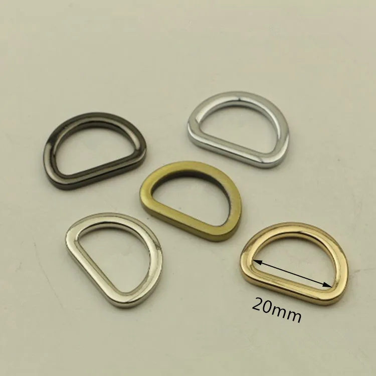 5pcs metal D ring hook buckle for handbag luggage shoes hardware accessory DIY bag garment webbing clsap hanger | Дом и сад