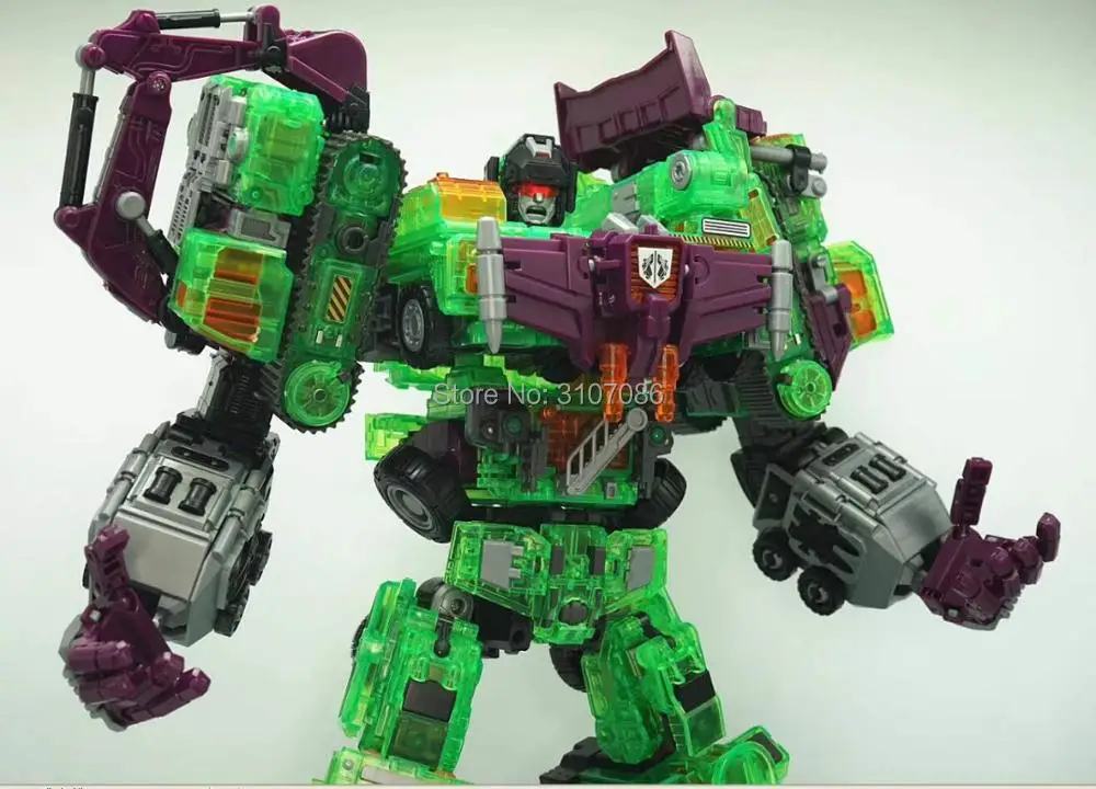 NBK Devastator 6в1 прозрачный набор бульдозер скребок гравитационный крюк