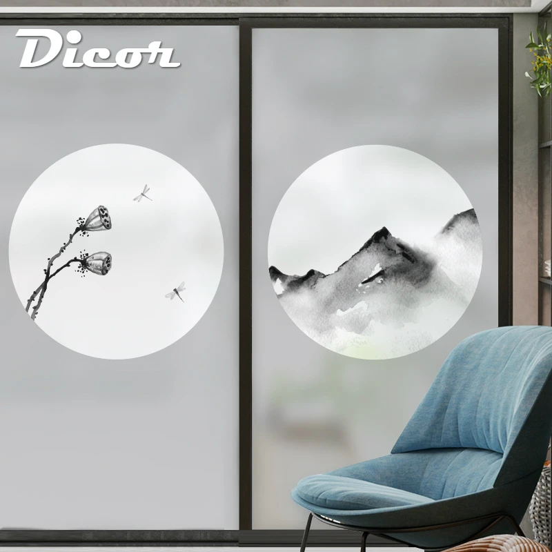 Стеклянная оконная пленка от бренда DICOR матовое Непрозрачное украшение для