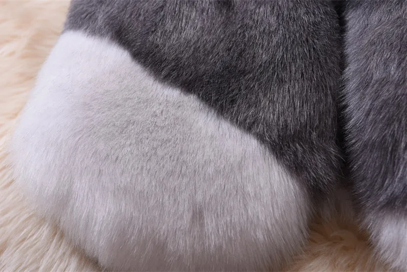 Новинка зима 2017 модный брендовый теплый жилет из искусственного лисьего меха