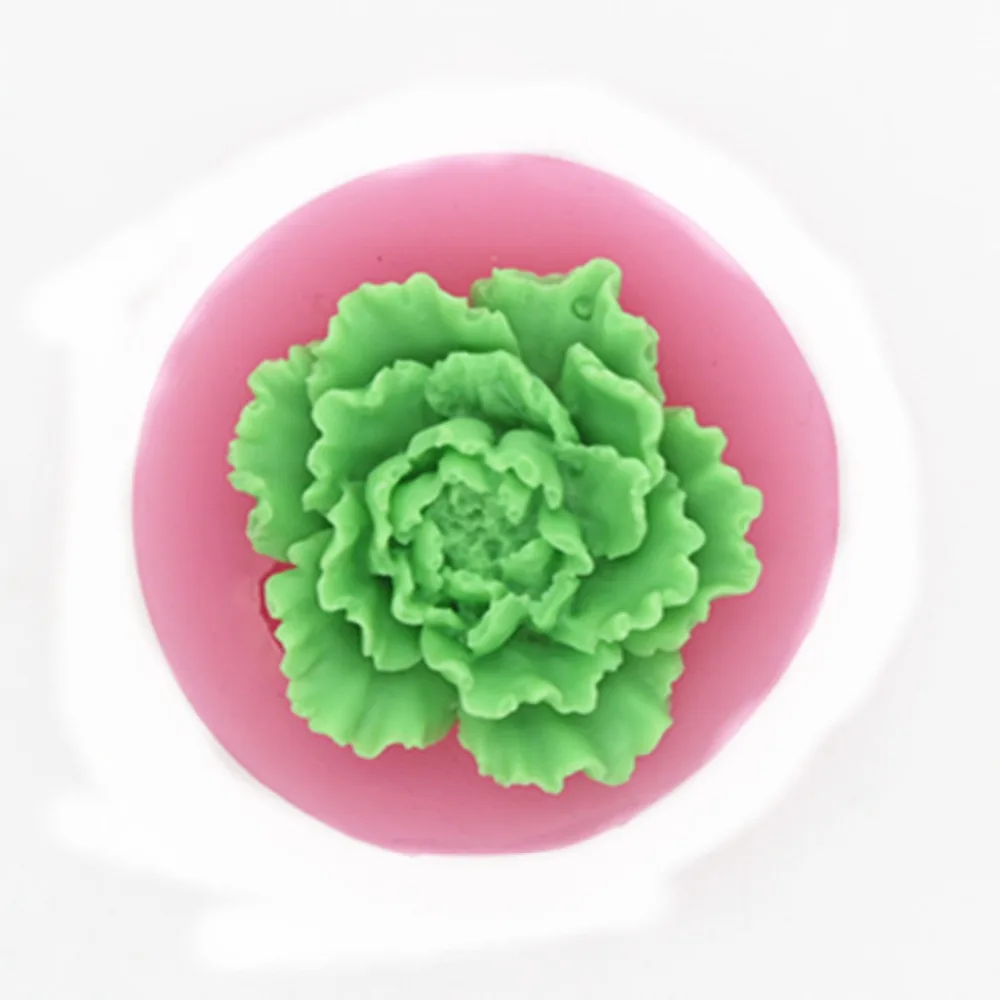 P313 пион сахар соль резьба художественная форма для шоколада силиконовая мыла