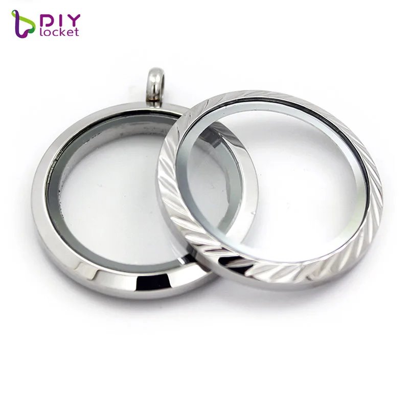 Круглый стеклянный медальон из нержавеющей стали 30 мм оптом | Украшения и