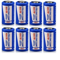 8pcslot high power 880mah 3v cr2 rechargeable battery lifepo4 lithium battery rangefinder camera battery