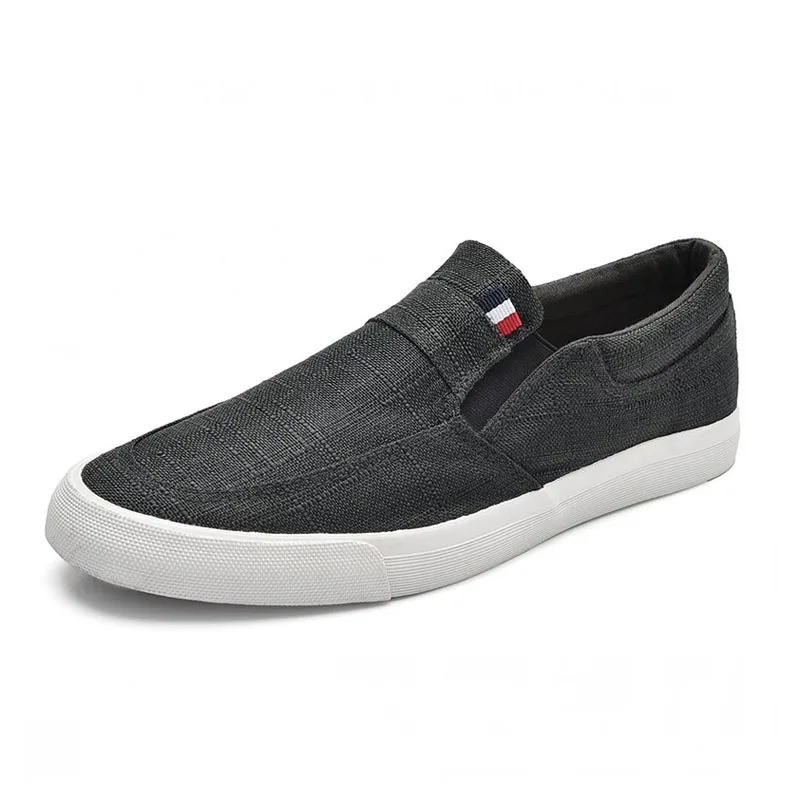 TAOFFEN Simple Men Casual Shoes Slip On Round Toe Flats Solid Color Breathable Male Loafers Size 38-44 | Обувь