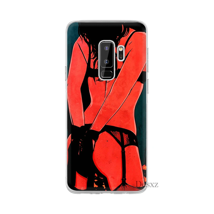 Сексуальный мультяшный чехол для девочек Samsung M10 M20 M30 M40 S6 S7 Edge S8 S9 S10 Plus S10e Note 8 9 10