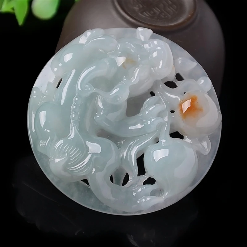 Natural Women's Necklace Classic Jade Fine Jewelry 17051602 Emerald Attached lanyard Free Shipping | Украшения и аксессуары