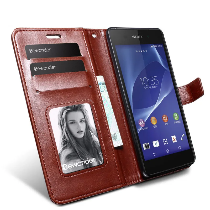 Beworlder для sony Xperia Z2 чехол Бизнес из искусственной кожи подставка фоторамка со