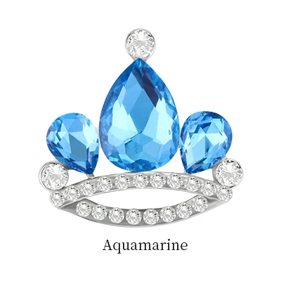 Aquamarine Стразы из блестящего сплава с кристаллами в форме короны, стразы для шитья, аксессуары для одежды для украшения, сделай сам для одежды, тканевые наклейки - Цвет: Aquamarine
