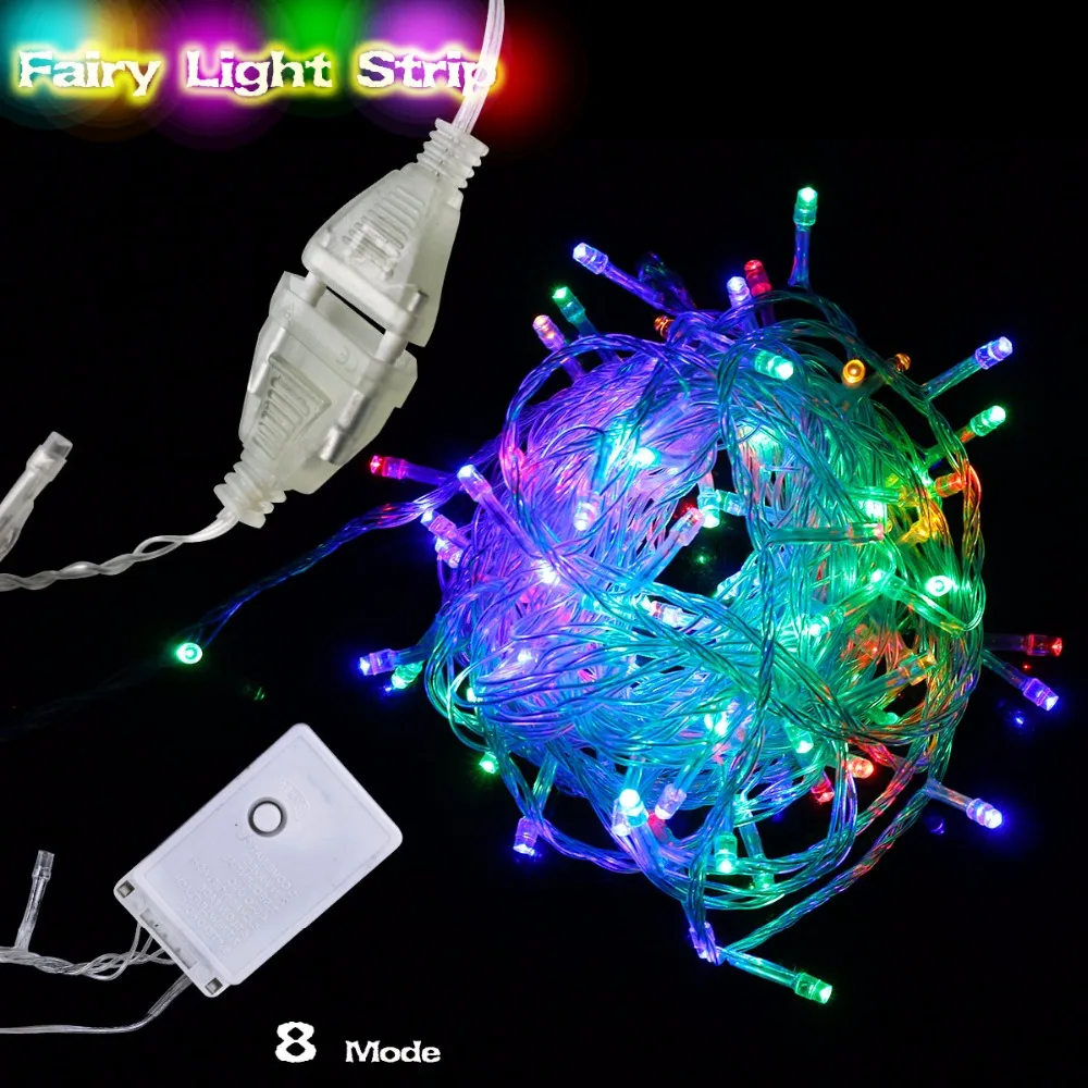 

10m RGB LED Christmas String Lights 100 LEDs IP65 Xmas Home Indoor Outdoor Decor New Year LED Diode Garaland Fairy String Lights