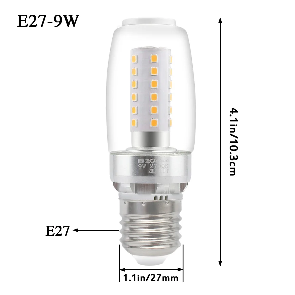 Алмазная Светодиодная лампа E27 2 шт. 220 В перем. Тока SMD 5730 CRI 90 36 светодиодов теплая