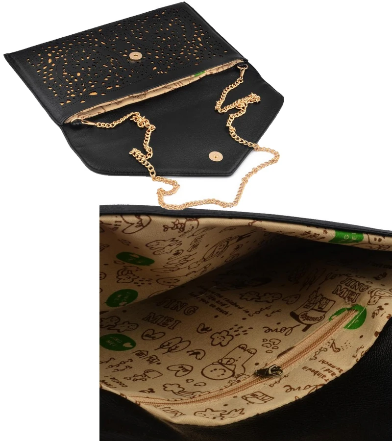 Сумка конверт из искусственной кожи цветная винтажная с отверстиями на