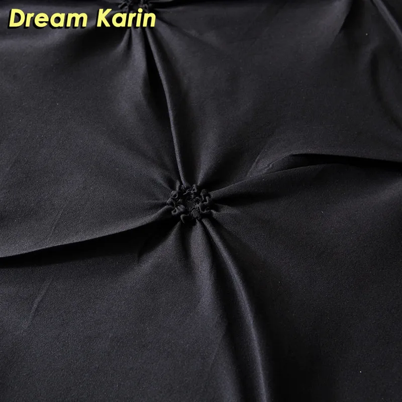 Dream Karin классический черный белый однотонный Комплект постельного белья