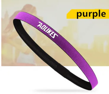 purple Yoga Hair Bands Sports Headband Anti-slip Running Biking Headscarf Outdoor - Цвет: purple