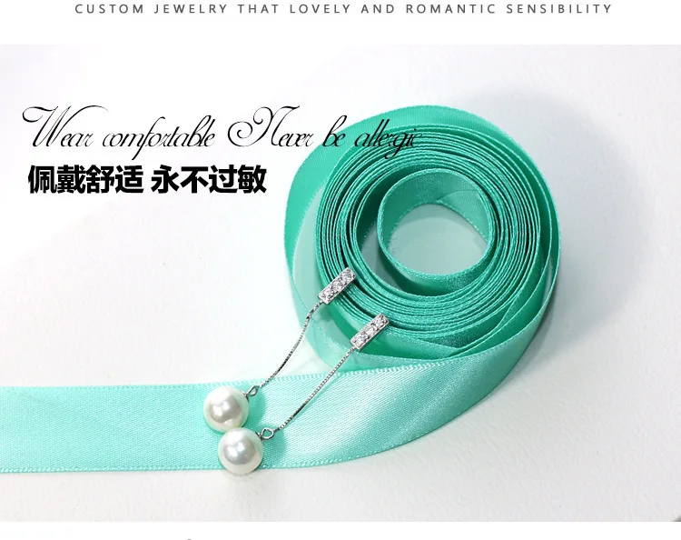 Бесплатная доставка новое поступление 2016 серьги-гвоздики с хрустальным жемчугом