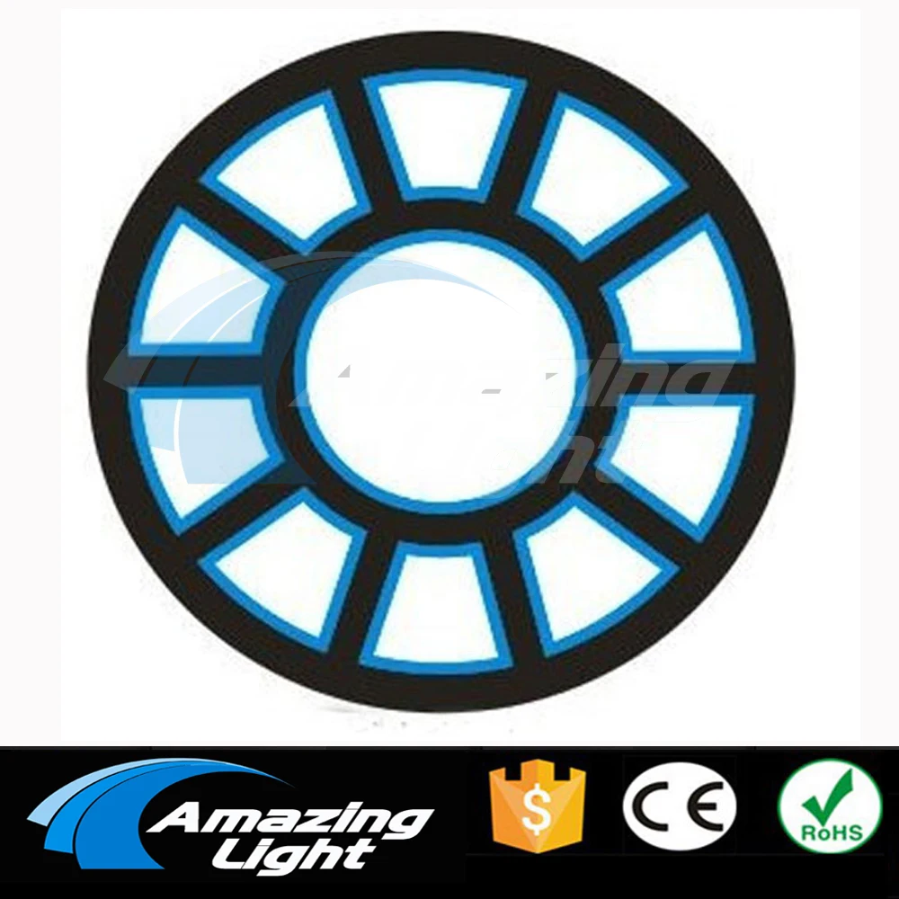 Новая звуковая активная Светодиодная панель Ironman украшение панели для футболок