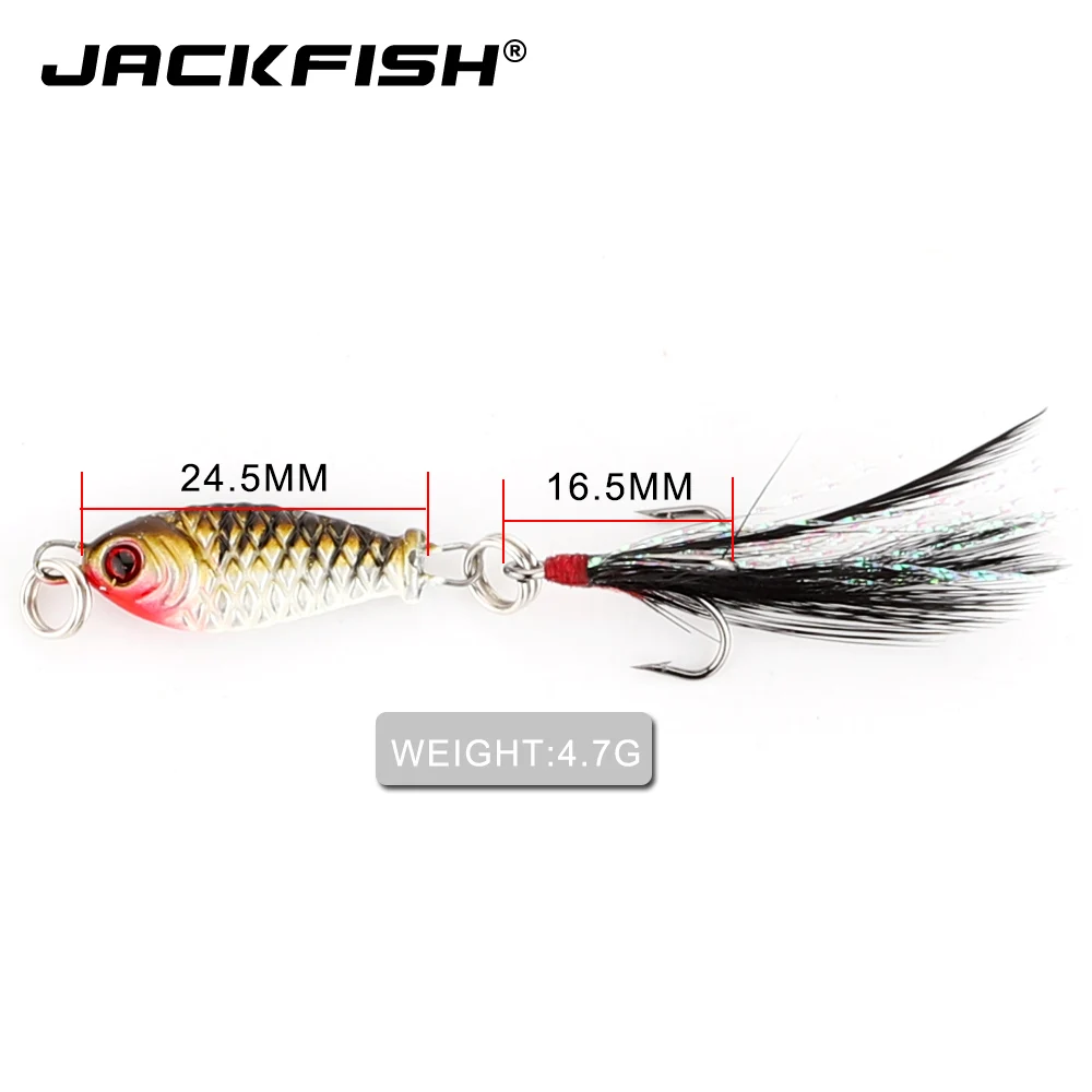 JACKFISH жесткая рыболовная приманка 4 шт./лот свинцовые жесткие приманки с тройным