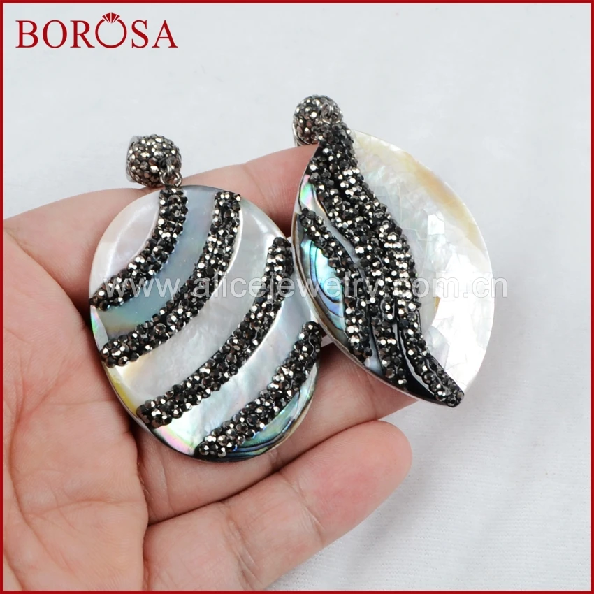 BOROSA 3 шт. модный многообразный кулон в виде раковины из страз Drusy ювелирное