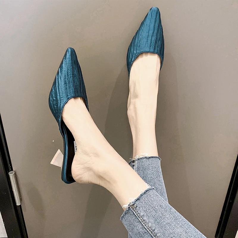 2019 Women Summer High Heels Female Sandals Slippers Pointed Toe Pumps Ladies Shoes Woman Zapatos Mujer | Обувь