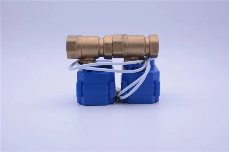 2pcs 1/"(DN15) 3/4"(DN20) "(DN25) DC12V BSP латунный моторизованный шаровой клапан 3PIN провода для WLD-805 WLD-806 Сигнализация утечки воды