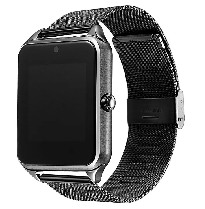 Черный GT08 плюс металлические умные часы ремешок Z60 Bluetooth Smartwatch поддержка телефонных звонков Sim TF карта Android IOS часы наручные PK S8 Q9 - Цвет: Черный