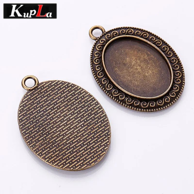 Kupla 18*25 мм Овальный Кулон Кабошон Настройки и настройки стекла кабошон ретро
