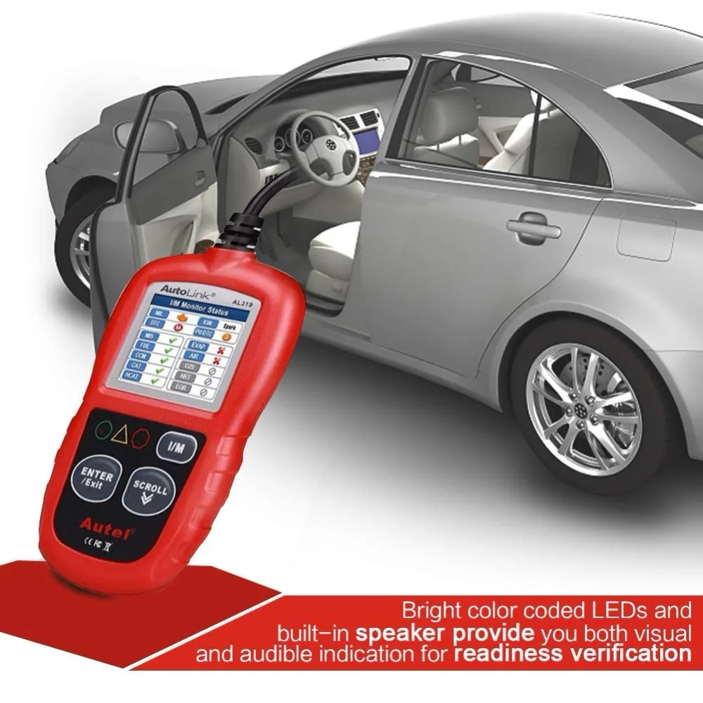 Autel AutoLink AL319 авто инструмент диагностики DIY читальный инструмент кодов OBD2 инструмент сканирования кодов Просмотр "стоп-кадр" данных диагностический инструмент сканер автомобиля