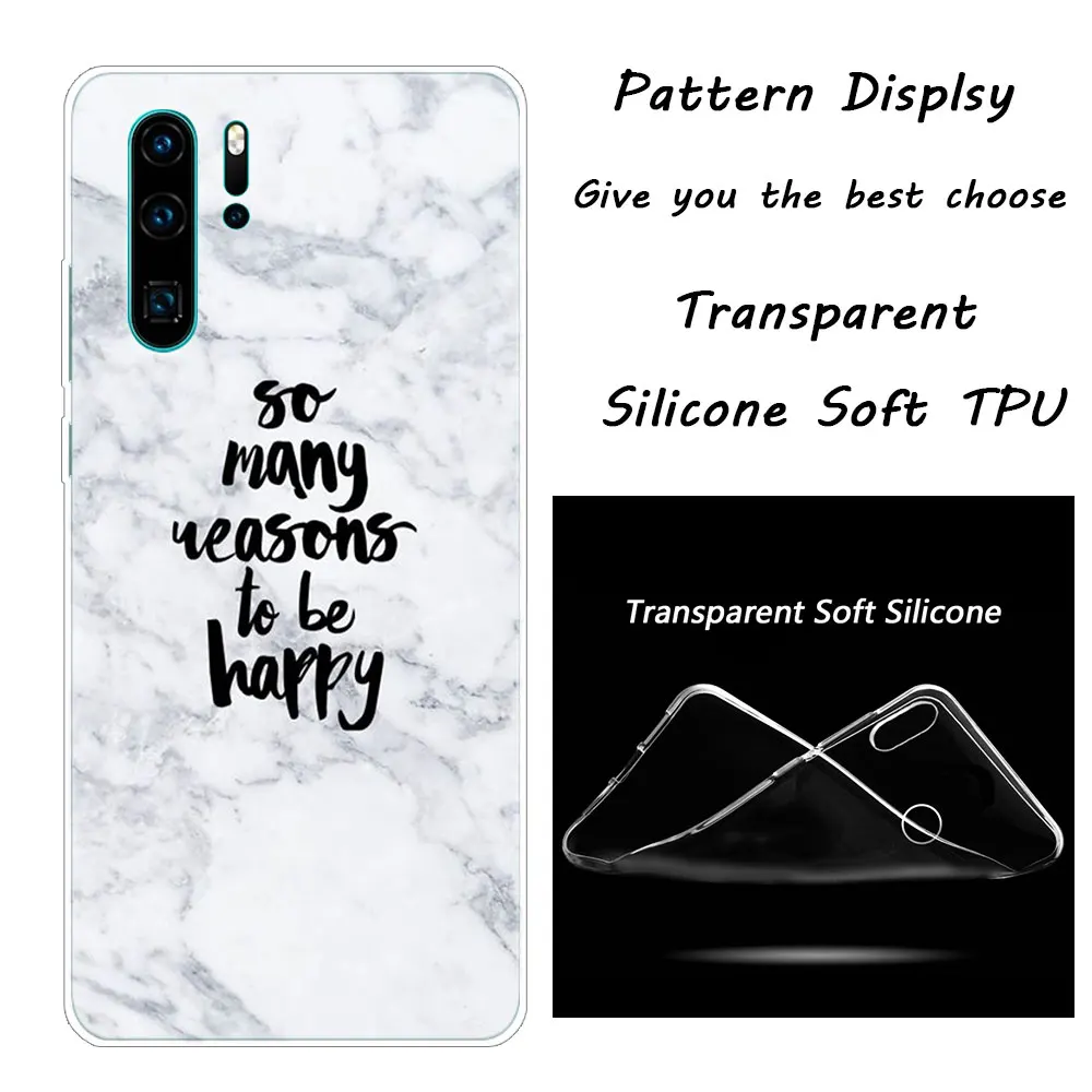 009 Шикарный Розовый Мраморный Симпатичный мягкий силиконовый чехол для телефона huawei P30 P20 Pro P10 P9 P8 Lite P Smart Z Plus NOVA 3 3i чехол - Цвет: 009