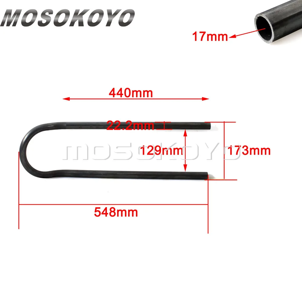 Кольцо для заднего сиденья Кафе Racer длина 500 мм/550 мм/580 мм 1 дюйм 7/8 дюйма со