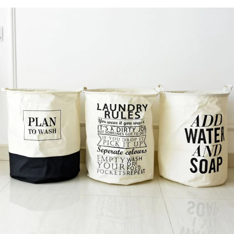 Корзины Складные из хлопка и льна корзины для гзряного белья с ручками мытья