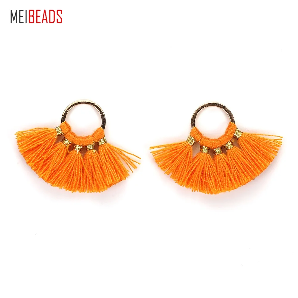 MEIBEADS пара красочных шармов с кисточками из шелка для женщин ювелирные изделия