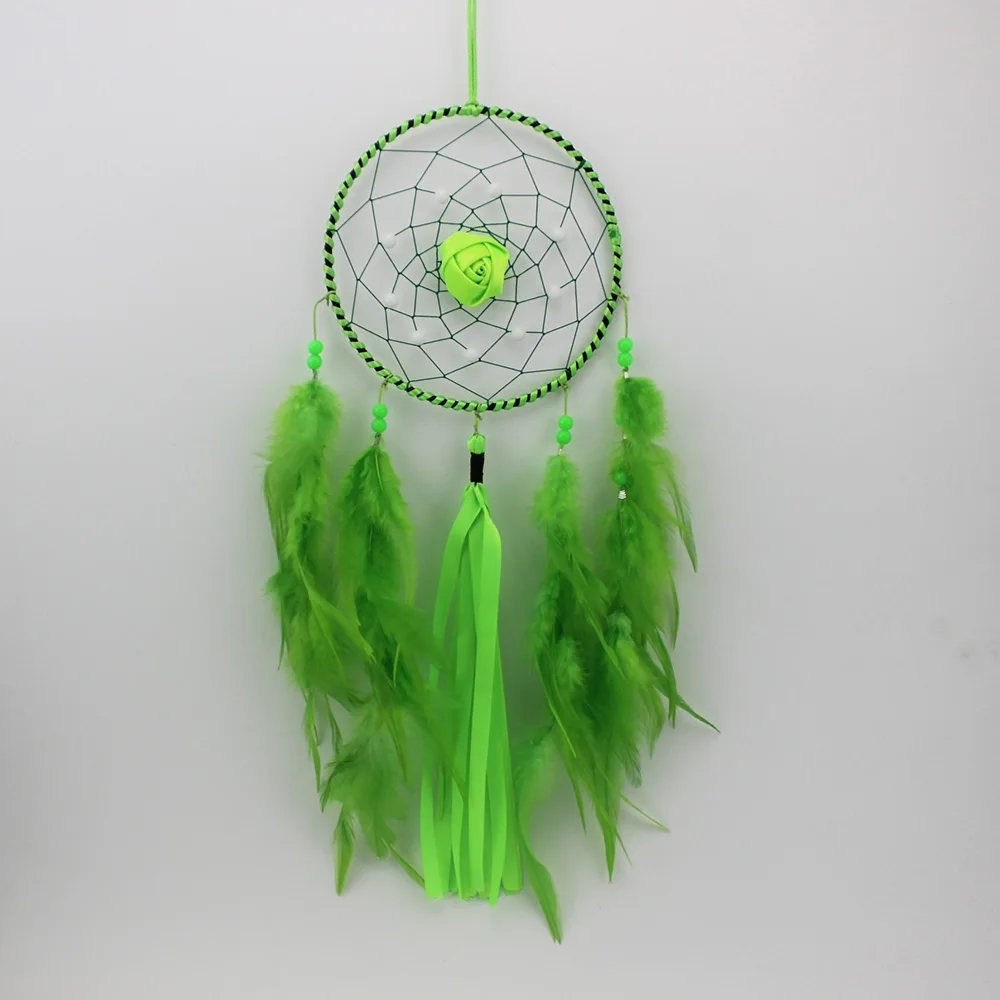 

New fashion originality big Hot purple Dreamcatcher Wind Chimes Indian Style flower Feather Pendant Dream Catcher Gift