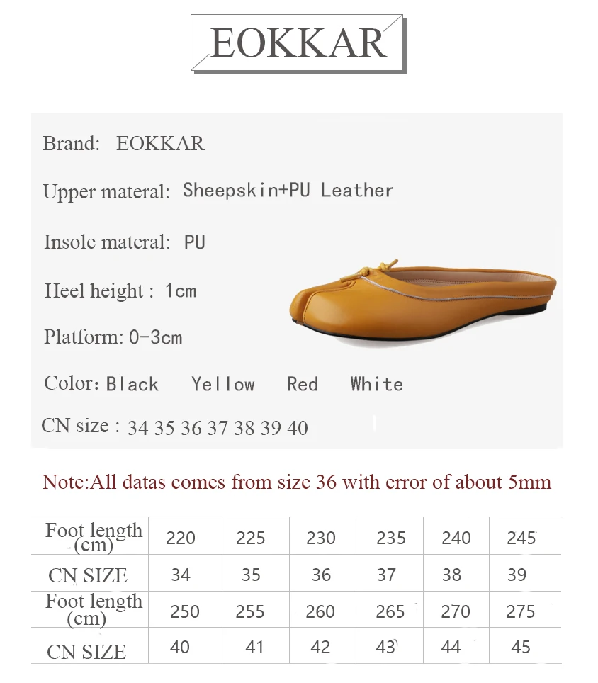 

Eokkar 2019 Sheepskin+PU Leather Women Sandals Hog Hooves Toe Half Drag Women Mules Shoes Low Heels Casual Female Size 34-40