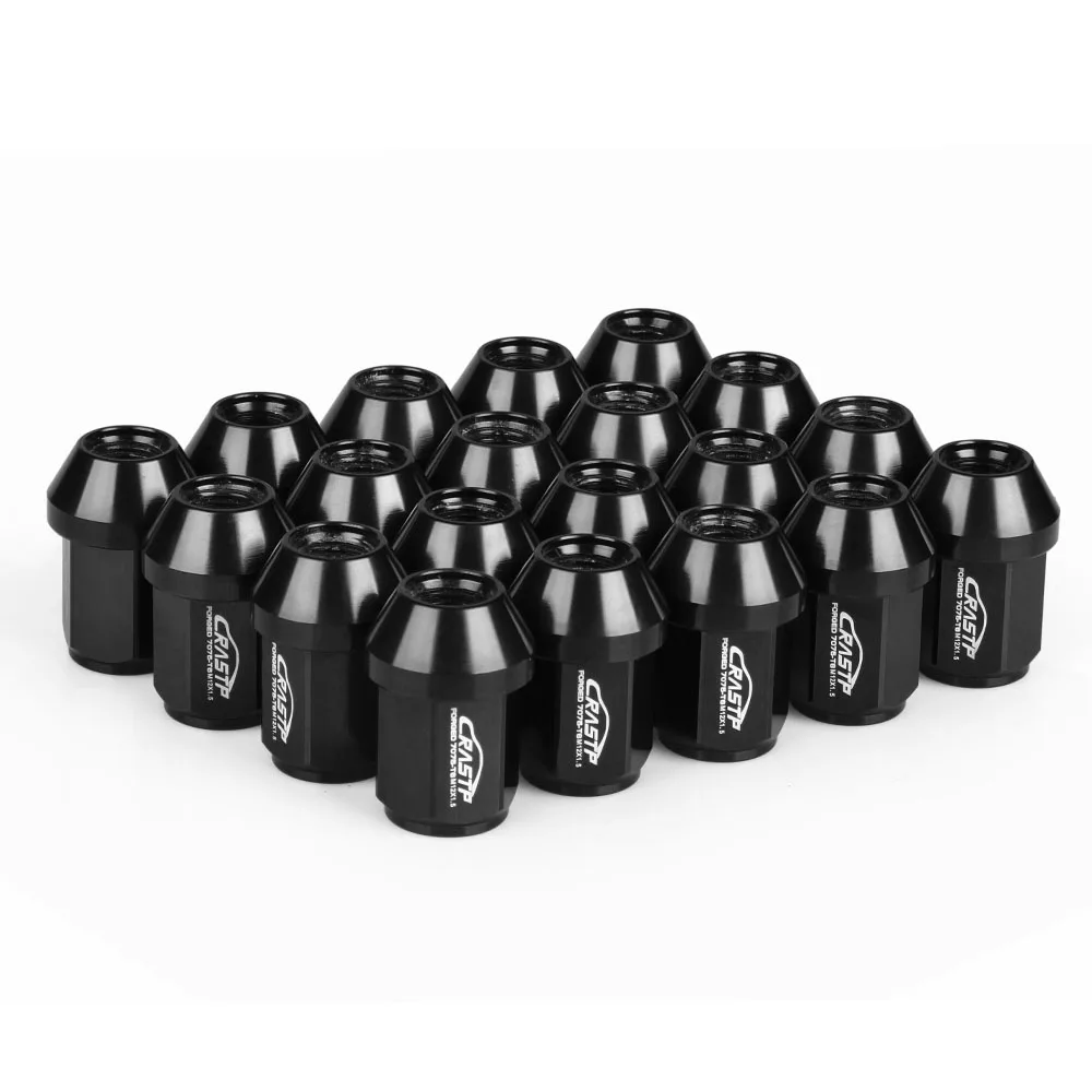 black RASTP-M12x1.5/M12x1.25 гоночная тюнинг Колесные гайки кованые 7075-T6 алюминиевые колесные гайки 35 мм гайки RS-LN045 - Название цвета: black