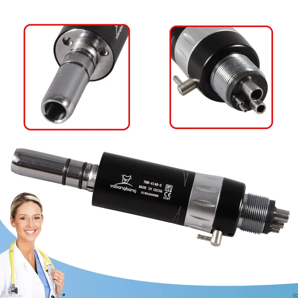 

5PCS Dental Slow Low Speed Handpieces Contra Angle Straight Air Motor 4 Holes