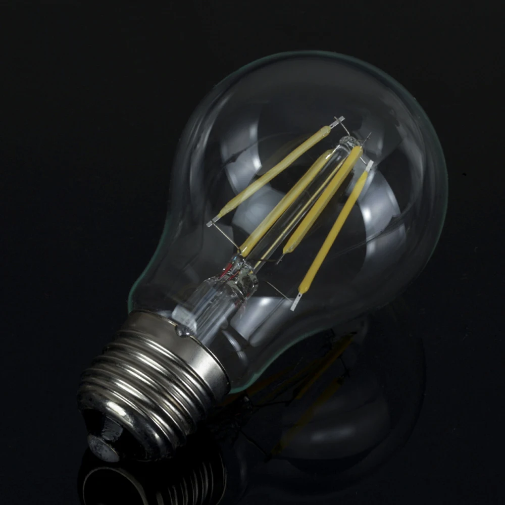 6 шт./лот A60 затемнения Винтаж спираль лампы AC 110-220 В 2 Вт 4 8 E27 Мягкие гибкие