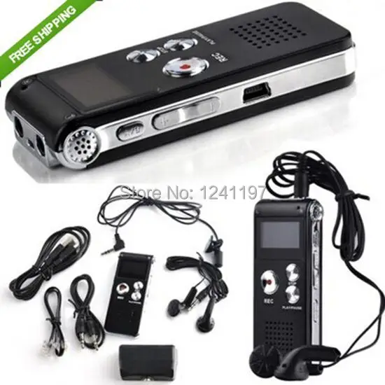GH-609 Portable Digital Voice Recorder with 8GB/WMA WAV &amp MP3 Format/USB/Telephone Recording black | Электроника