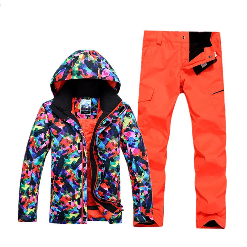 High Experience зима лыжный костюм Для мужчин спортивные костюмы сноуборд куртка зимние