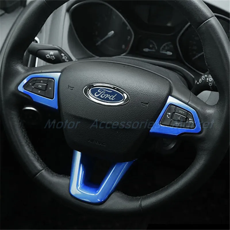 Новая матовая хромированная накладка на руль для Ford Focus 2015 2016 2017|ford focus chrome|trim wheeltrim