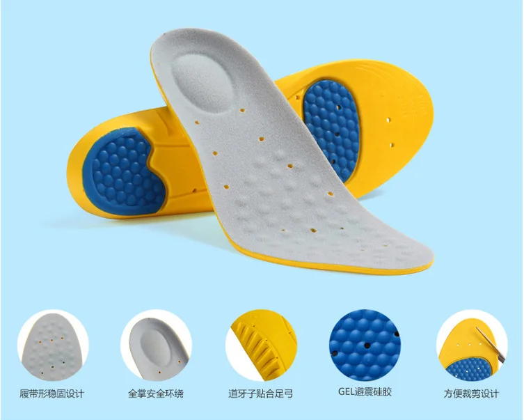 Insoles Foot Care for Plantar Fasciitis Heel Spur Running Sport Shock Absorption Pads arch orthopedic insole | Красота и здоровье