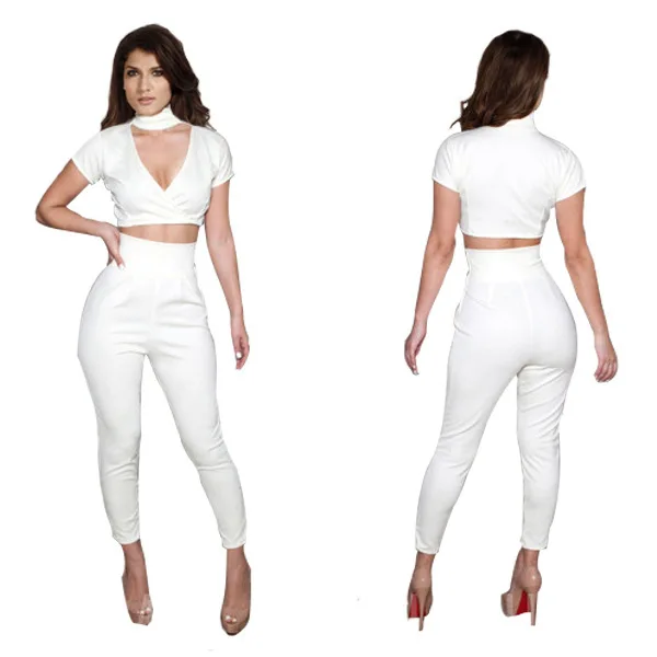 Free shipping white/black jump suit Dress woman with sexy clubwear Sexy Party Bodycon lady's maxi dresses long pants | Женская