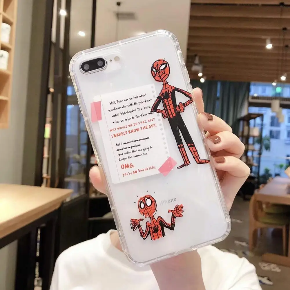ORYKSZ Marvel TPU чехол для телефона iPhone 11 pro Max X 6 6s 7 8 plus XS XR прозрачный силиконовый с