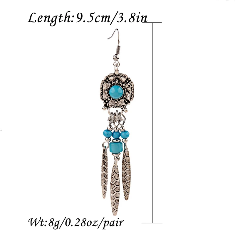 Женские винтажные серьги подвески Jhumka этнические Длинные бусы с кисточкой из