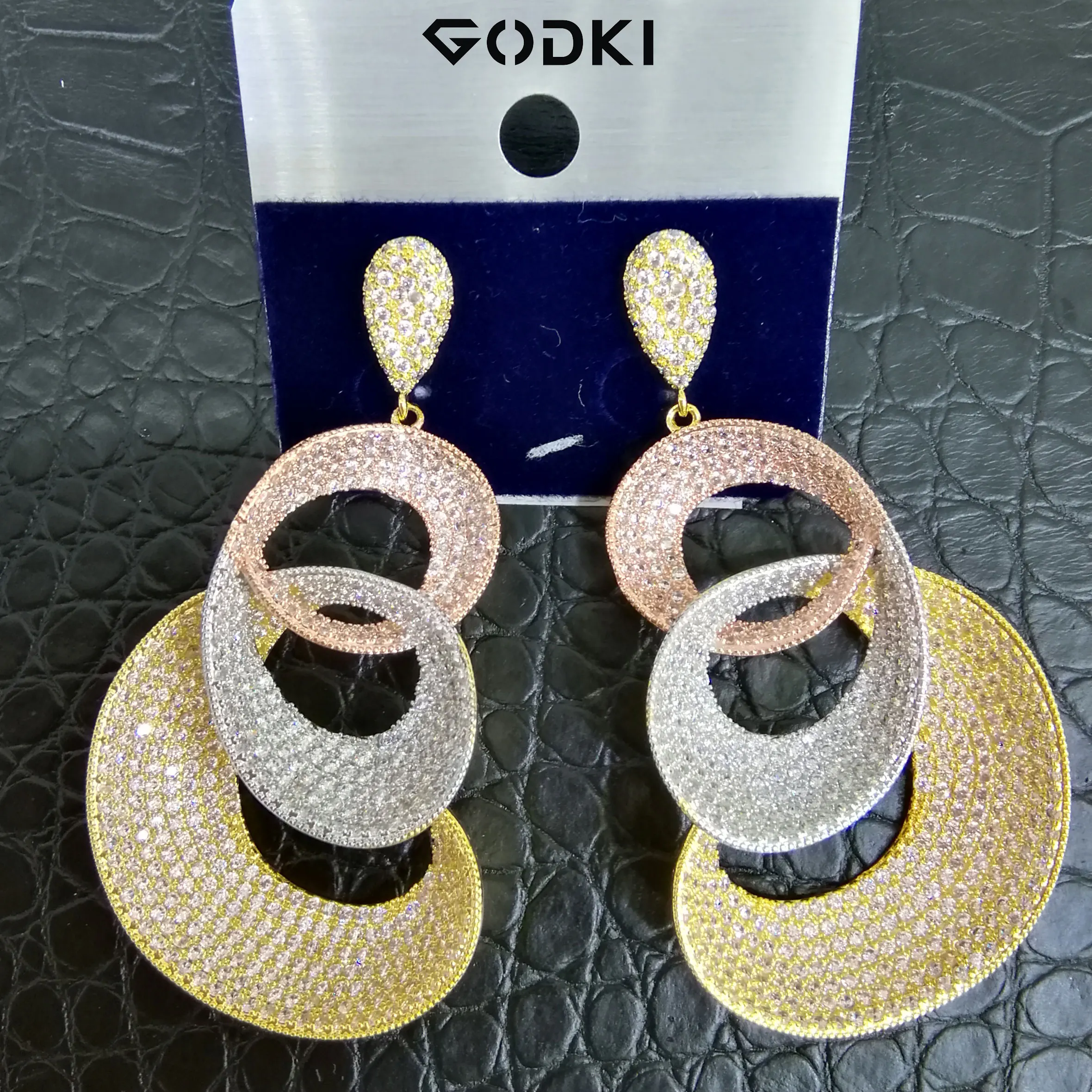 Женские Висячие серьги GODKI роскошные свадебные с кубическим Цирконом и