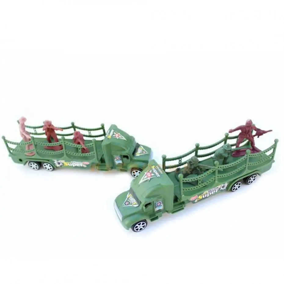 2 шт. военный транспорт Грузовик пластиковая игрушка солдат армия мужские