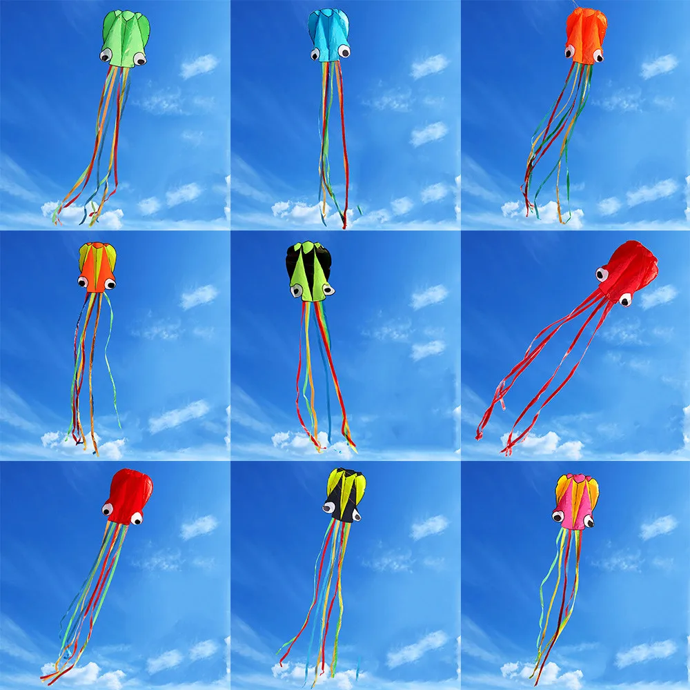 Large Octopus Long Tail Beach Kites-Perfect Toy for Kids and Adults Outdoor Game Flying Toys For Children Kites for Adults A612