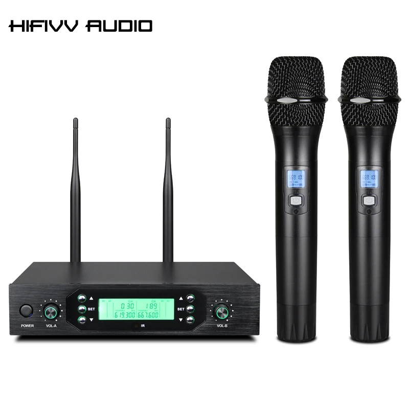 Профессиональная поддержка регулировки UHF Беспроводная микрофонная система XLR