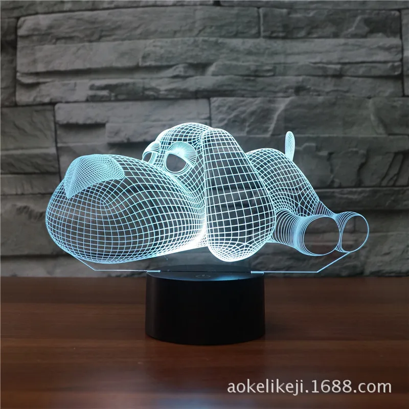 Новая собака 3D красочная сенсорная зарядка USB пульт дистанционного управления