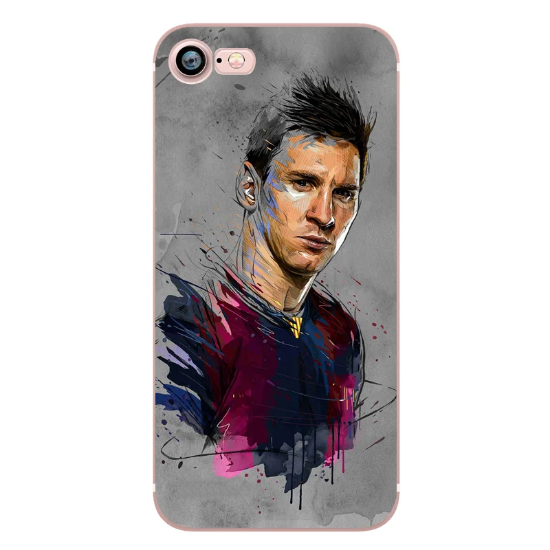 Чехол для телефона iphone 5S 7 8 6 S PLUS X 10 5 SE CR7 чехлы с изображением Роналдо и Месси