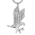 K10070 Eagle ожерельлье с урной памятью из нержавеющей стали Keepsake для кремации, ювелирные изделия для золы, держатель домашних животныхискусственных животных для женщин и мужчин