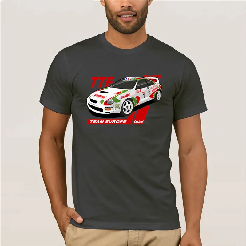 Классическая футболка Celica Toyota Team europe Rally белая или серая GT-Four ST205 Wrc | Мужская